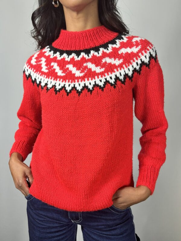 70's Hand-Knit Nordic Sweater