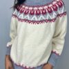 70's Hand-Knit Heavy Nordic Sweater